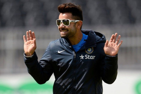India&#039;s Virat Kohli gestures during a training session before the fourth cricket test match against England