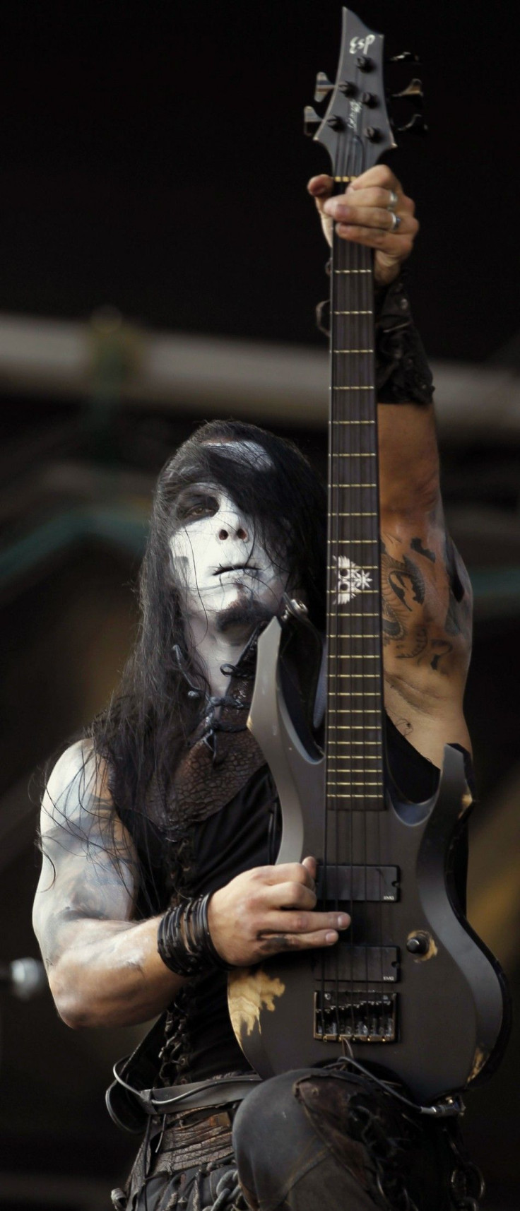 Nergal, also known as Adam Michal Darski, the guitarist of Behemoth performs during the Hellfest music Festival in Clisson, western France, June 20, 2010. REUTERS/Stephane Mahe