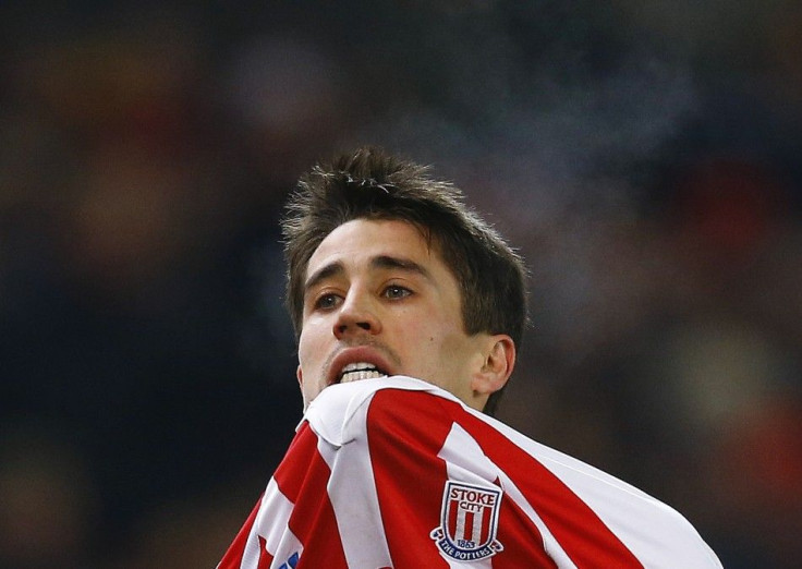 Stoke City's Bojan reacts as he leaves the pitch with an injury during their English Premier League soccer match against West Bromwich Albion at the Britannia Stadium in Stoke-on-Trent, central England December 28, 2014.