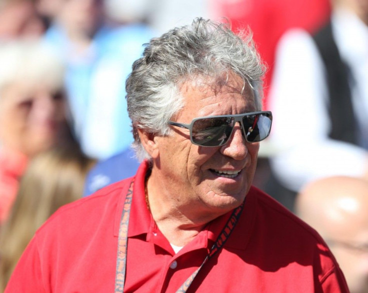 May 24, 2014; Indianapolis, IN, USA; 1969 Indianapolis 500 winner Mario Andretti attends the drivers meeting the day before the 2014 Indianapolis 500 at the Indianapolis Motor Speedway. Mandatory Credit: Brian Spurlock-USA TODAY Sports