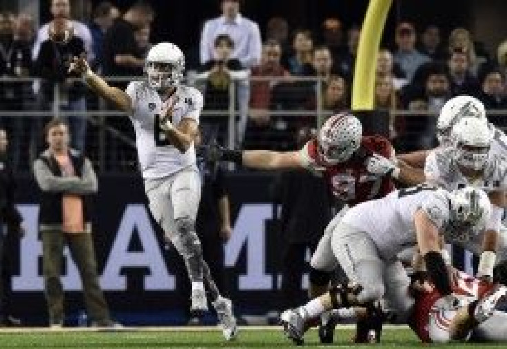 Oregon Ducks quarterback Marcus Mariota