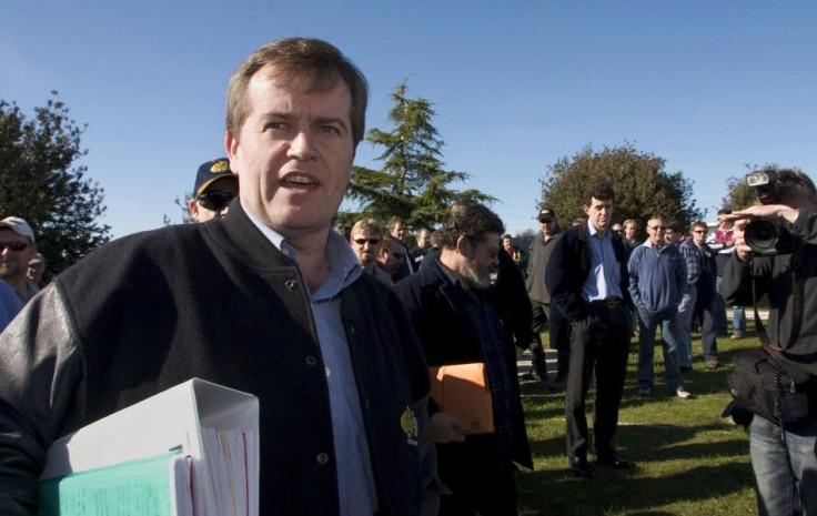 Australian Workers Union National Secretary Bill Shorten arrives for a meeting of mine workers in Beaconsfield