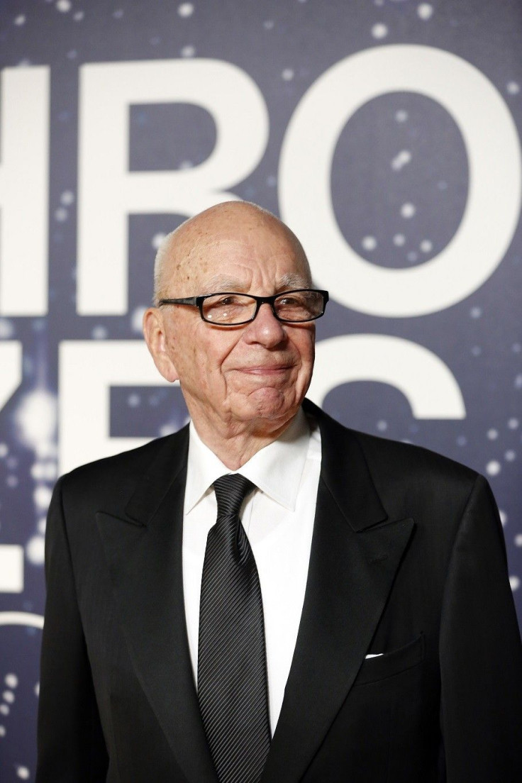 Executive Chairman of News Corp and Chairman and CEO of 21st Century Fox Rupert Murdoch arrives on the red carpet during the second annual Breakthrough Prize Awards at the NASA Ames Research Center in Mountain View, California November 9, 2014.