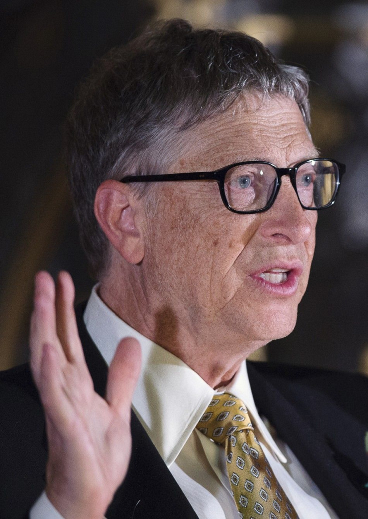 Bill Gates answers questions after giving a lecture on international aid to parliamentarians and guests in the Robing Room of the House of Lords in the Palace of Westminster, London November 10, 2014