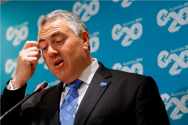 Australia's Treasurer Joe Hockey holds a news conference