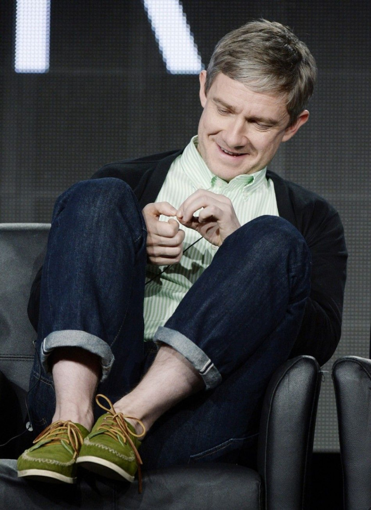 Cast member Martin Freeman of "Fargo" participates in a panel during FX Networks' part of the Television Critics Association (TCA) Winter 2014 presentations in Pasadena, California, January 14 , 2014.