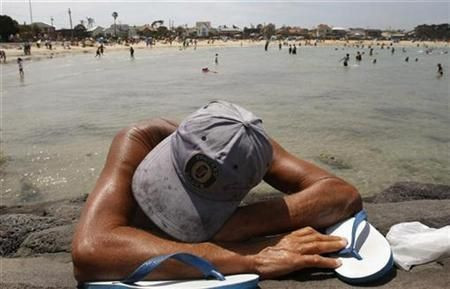 Sunbathing at the Beach