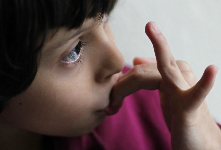 A girl at a therapy and development centre for autistic kids