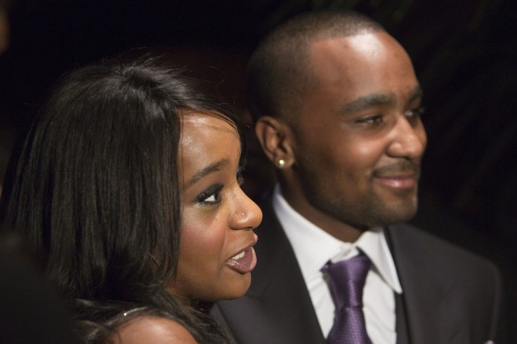 Bobbi Kristina Brown (L) and Nick Gordon attend the opening night of "The Houstons: On Our Own" 