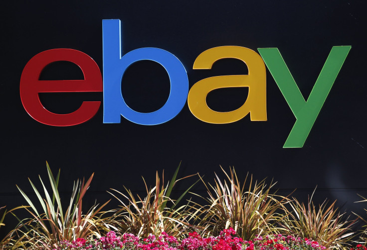 An eBay sign is seen at an office building in San Jose, California May 28, 2014. 