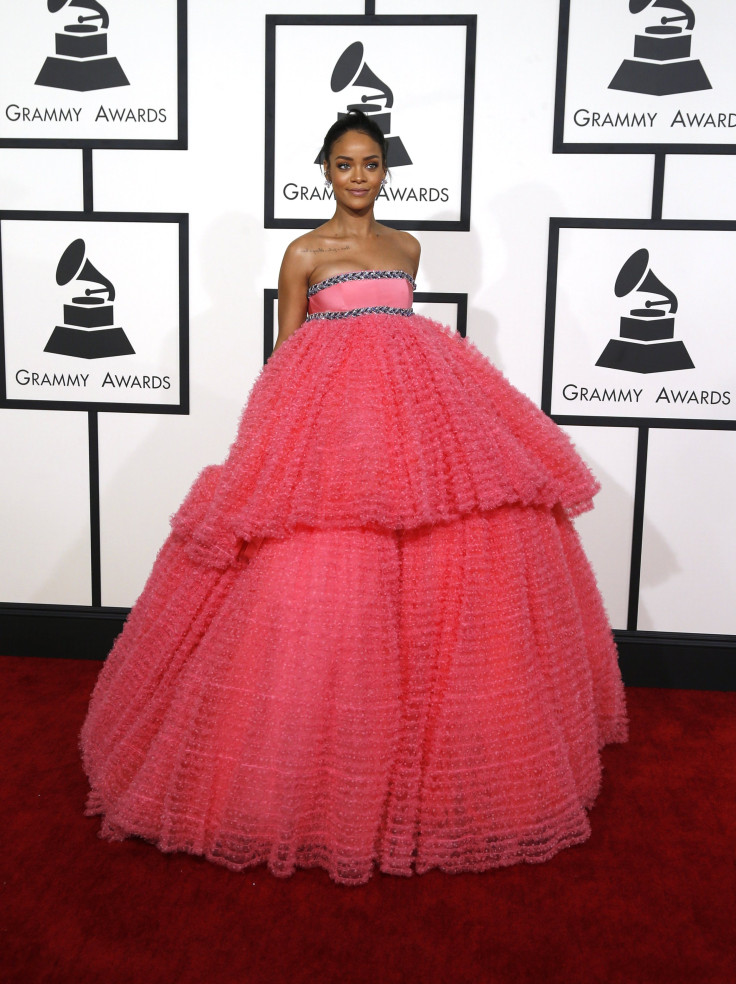 Singer Rihanna arrives at the 57th annual Grammy Awards in Los Angeles, California 
