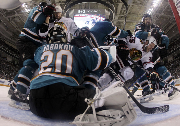 Goalie Evgeni Nabokov