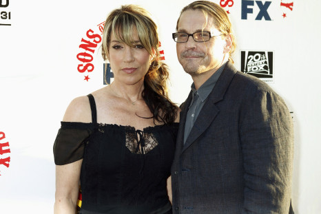 Actress Katey Sagal, star of FX cable channel series "Sons of Anarchy", arrives with her husband Kurt Sutter