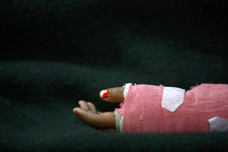 A child undergoing treatment