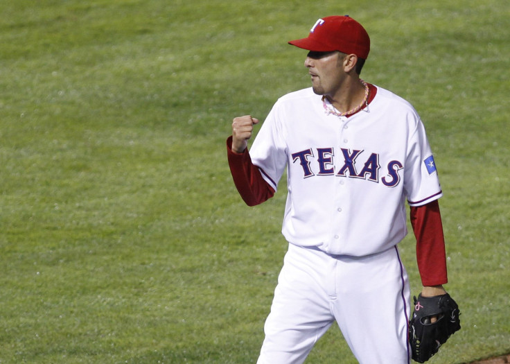 Mike Adams with the Texas Rangers in 2011
