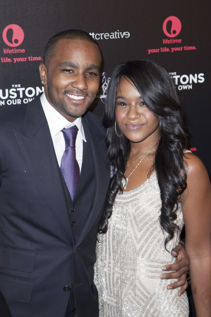Nick Gordon (L) and Bobbi Kristina Brown attend the opening night of "The Houstons: On Our Own" in New York