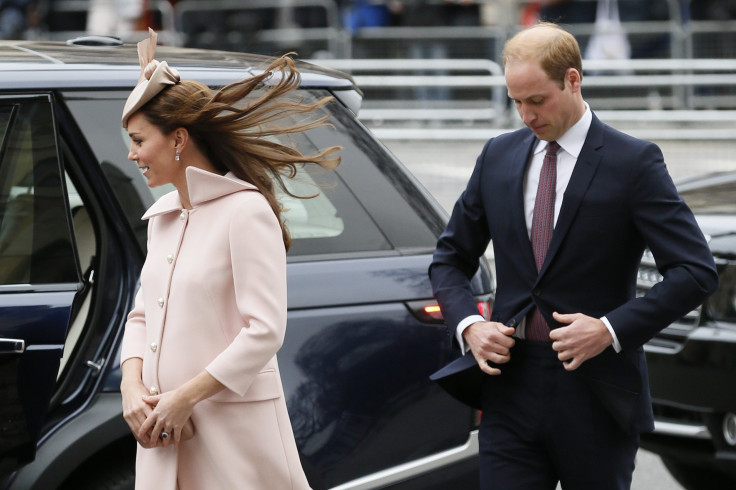 Britain's Prince William and his wife Catherine, Duchess of Cambridge, arrive for the Commonwealth Observance service