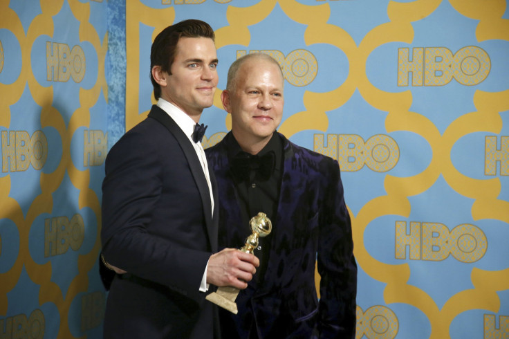 Matt Bomer (L) poses with his award for Best Supporting Actor