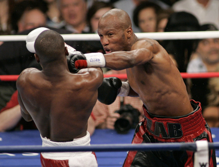 Judah lands a punch against Mayweather in 2006 bout