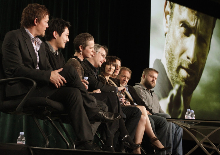 IN PHOTO: Cast members and producers of "The Walking Dead" take part in a panel discussion at AMC's TCA Winter Press Tour in Pasadena, California, January 14 2012. 