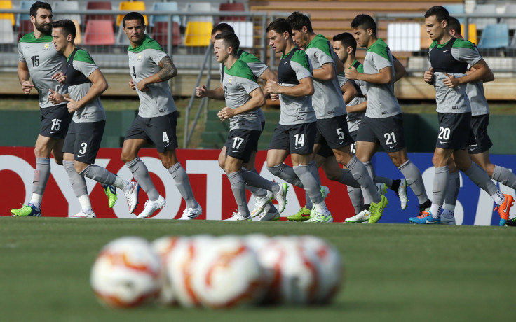 Australian players training ahead of a friendly match.