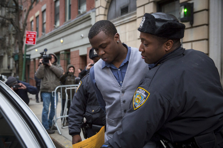 Chris Copeland's attacker Shezoy Bleary being taken into custody.