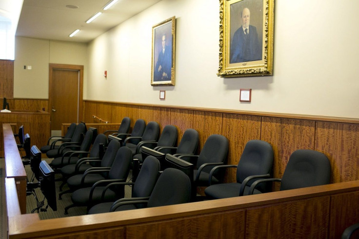 The empty jury box