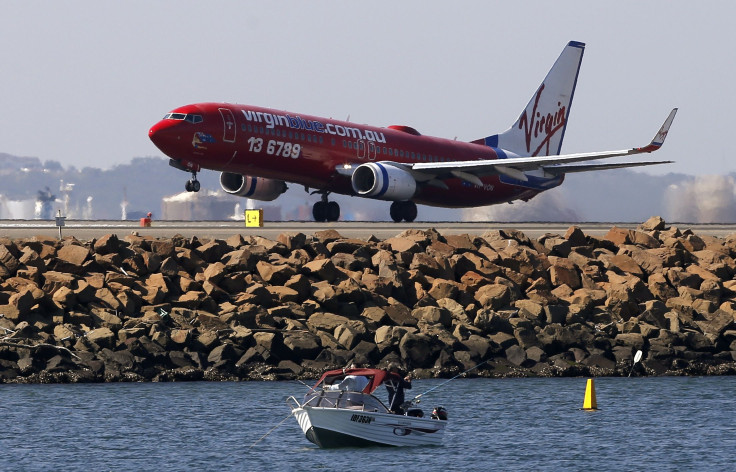 A Virgin plane takes off from Kingsford Smith airport in Sydney 