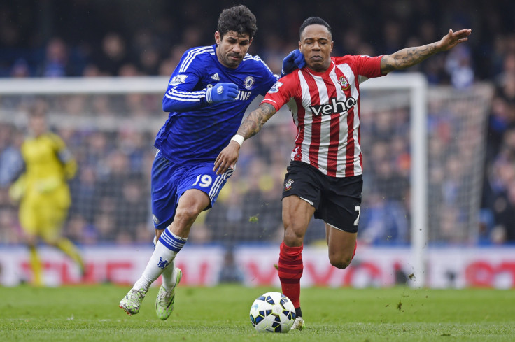 Southampton's Nathaniel Clyne (R) in action.