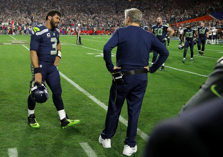 Seattle Seahawks head coach Pete Carroll and quarterback Russell Wilson