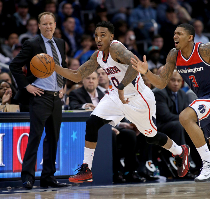 Atlanta Hawks coach Mike Budenholzer looks on during a match.