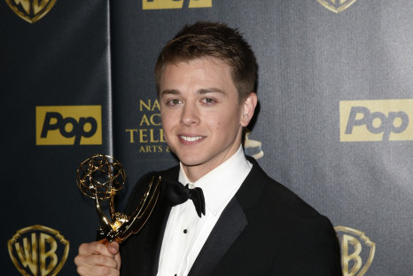 IN PHOTO: Actor Chad Duel poses backstage with his award for Outstanding Supporting Actor in a Drama Series for his role on "General Hospital" at the 42nd Annual Daytime Emmy Awards in Burbank, California April 26, 2015.  