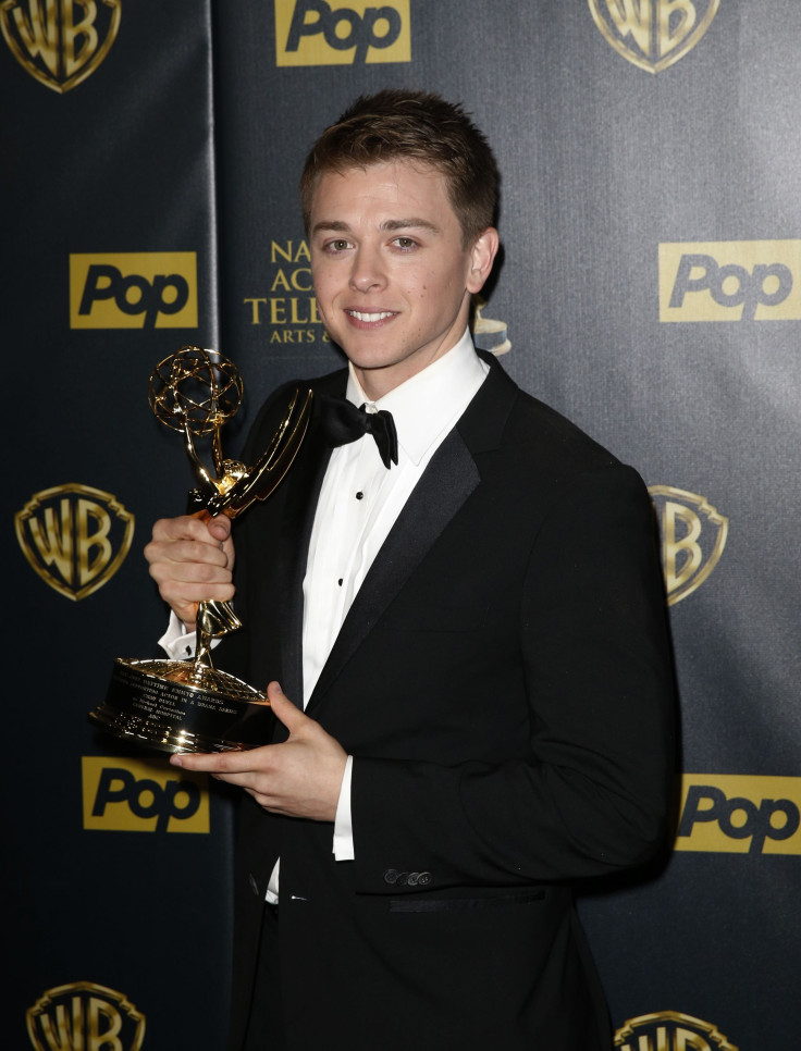 IN PHOTO: Actor Chad Duel poses backstage with his award for Outstanding Supporting Actor in a Drama Series for his role on "General Hospital" at the 42nd Annual Daytime Emmy Awards in Burbank, California April 26, 2015.  