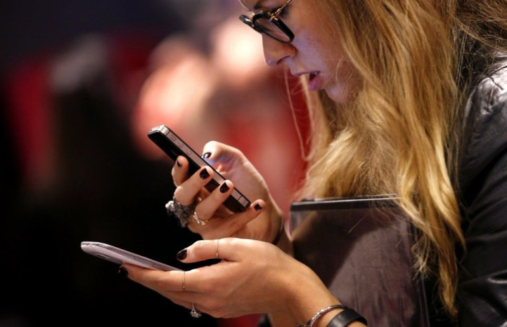 woman using a smartphone