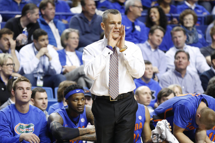 Florida coach Billy Donovan shouts instructions during a match.