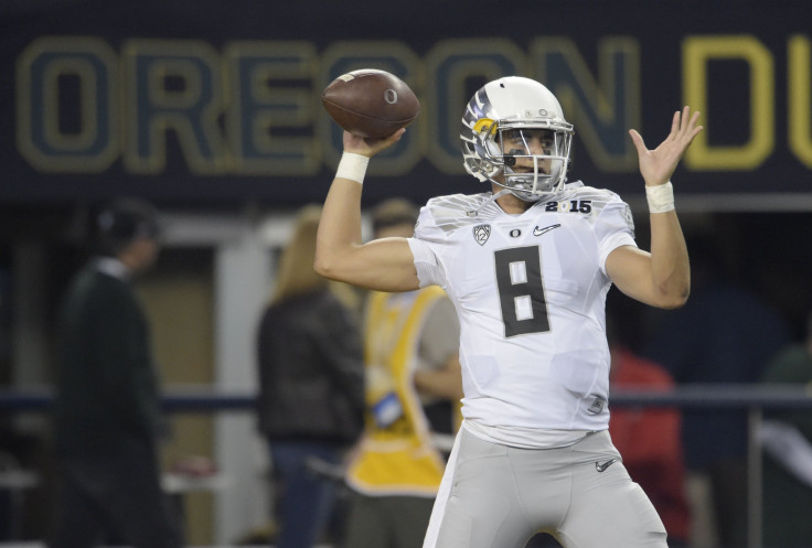 Marcus Mariota in action for Oregon.