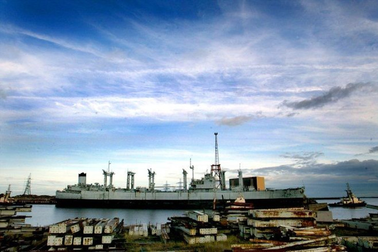 The first of four polluted U.S. navy ships