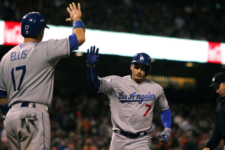 Los Angeles Dodgers pinch hitter Alex Guerrero