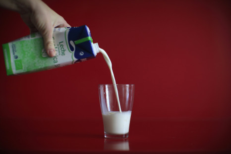 Pouring a glass of milk
