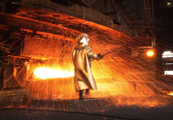 A worker processes nickel at a nickel smelter of PT Vale Tbk, near Sorowako, Indonesia's Sulawesi island, January 8, 2014.