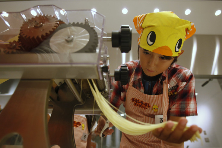 Boy making ramen