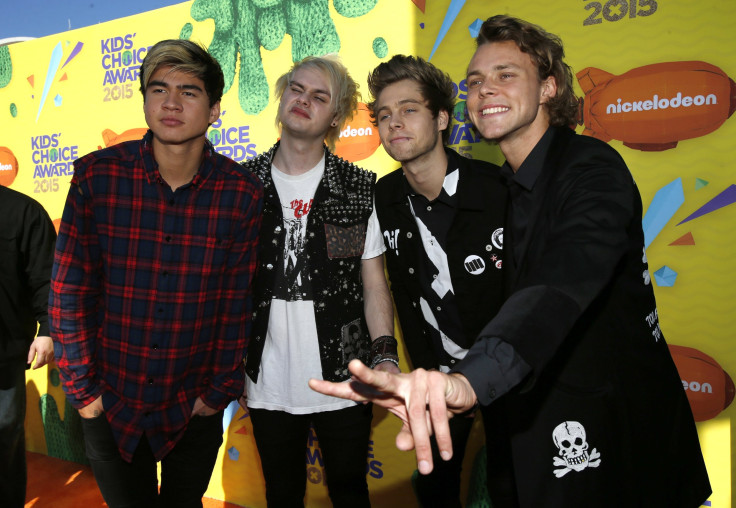 IN PHOTO: 5 Seconds of Summer arrive at the 2015 Kids' Choice Awards in Los Angeles, California March 28, 2015.