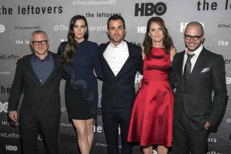 (L-R) Show creator Tom Perrotta, actors Liv Tyler, Justin Theroux and Amy Brenneman and show creator Damon Lindelo