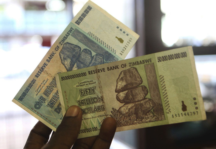 one hundred and an a fifty trillion Zimbabwean dollars notes