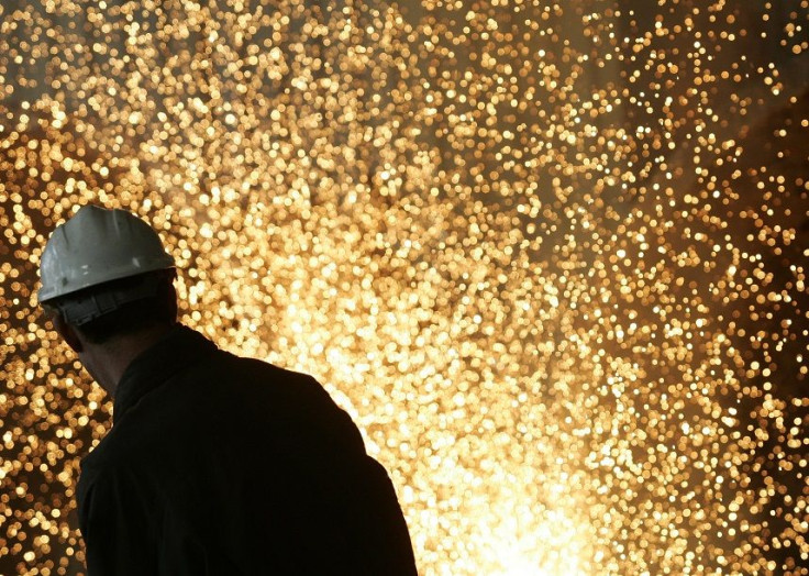 An employee works at the Ferronikeli smelting complex in Glogovac, central Kosovo February 12, 2009.mining