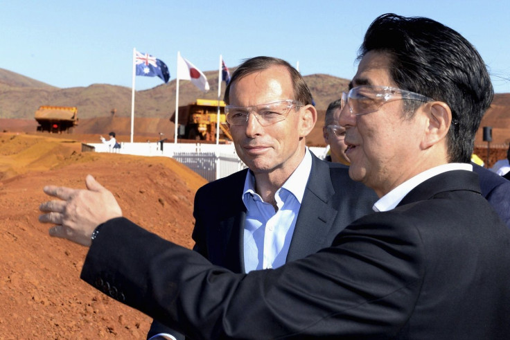 Australian Prime Minister Tony Abbott and Japanese Prime Minister Shinzo Abe