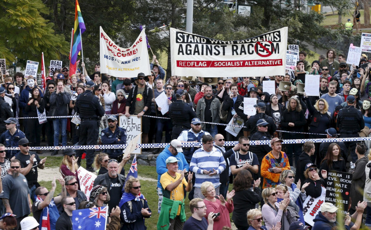 Opposing Protest Groups In Brisbane