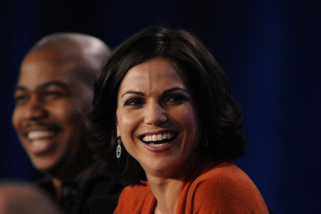 Cast member Lana Parrilla laughs during the panel for "Miami Medical" at the CBS, Showtime and The CW sessions at the Television Critics Association winter press tour in Pasadena, California January 9, 2010. 