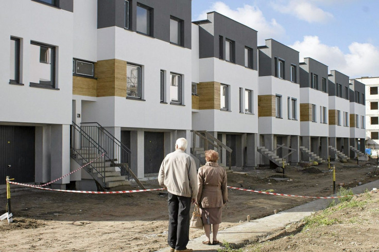 People look at new apartments in Bydgoszcz