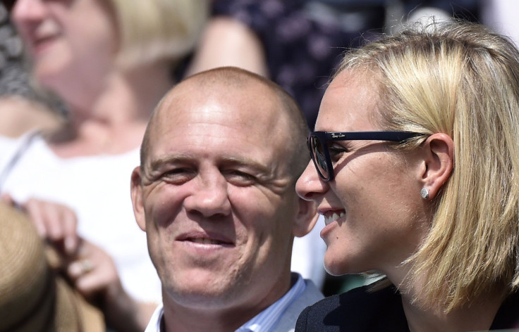 [13:39] Britain's Zara Phillips with husband, former rugby player Mike Tindall 